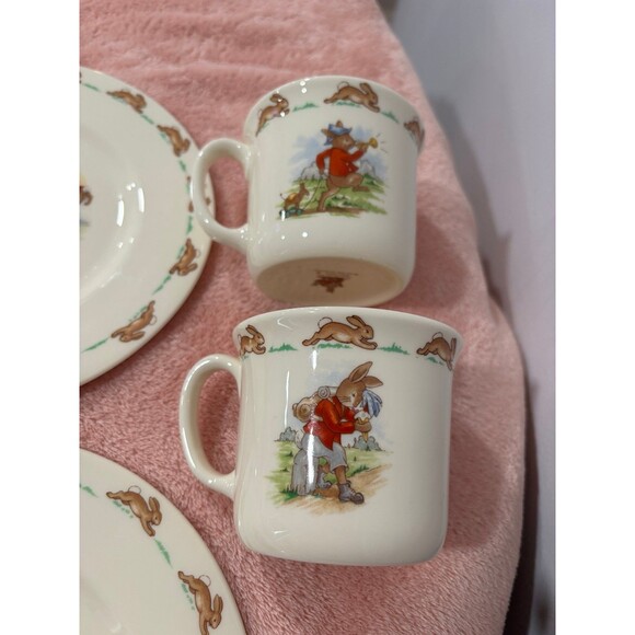 Vintage Rare pattern Bunnykins Bone Two China Place settings - Picture 11 of 11